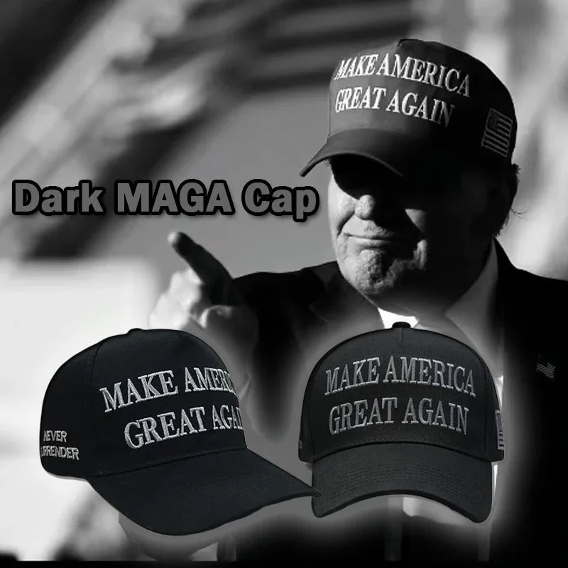 MAGA Cap Peaked Black Baseball Caps Make America Great Again Cosplay Hat US President Supporter Fans Peripherals Accessories