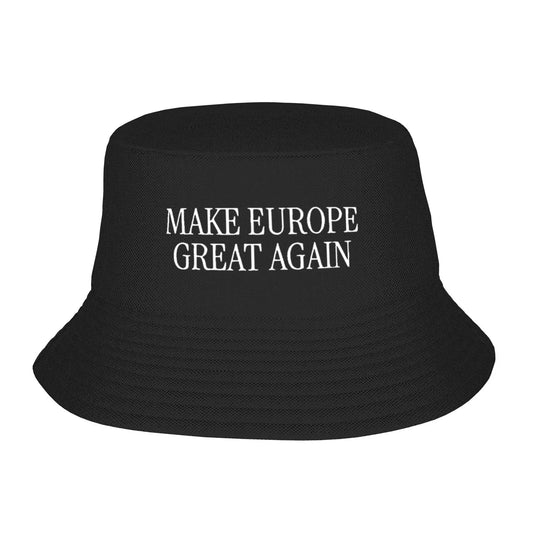 Make Europe Great Again  White Text Bucket Hat For Unisex  Fisherman Hats Vintage Fishing Caps Personality Harajuku Visor Hats