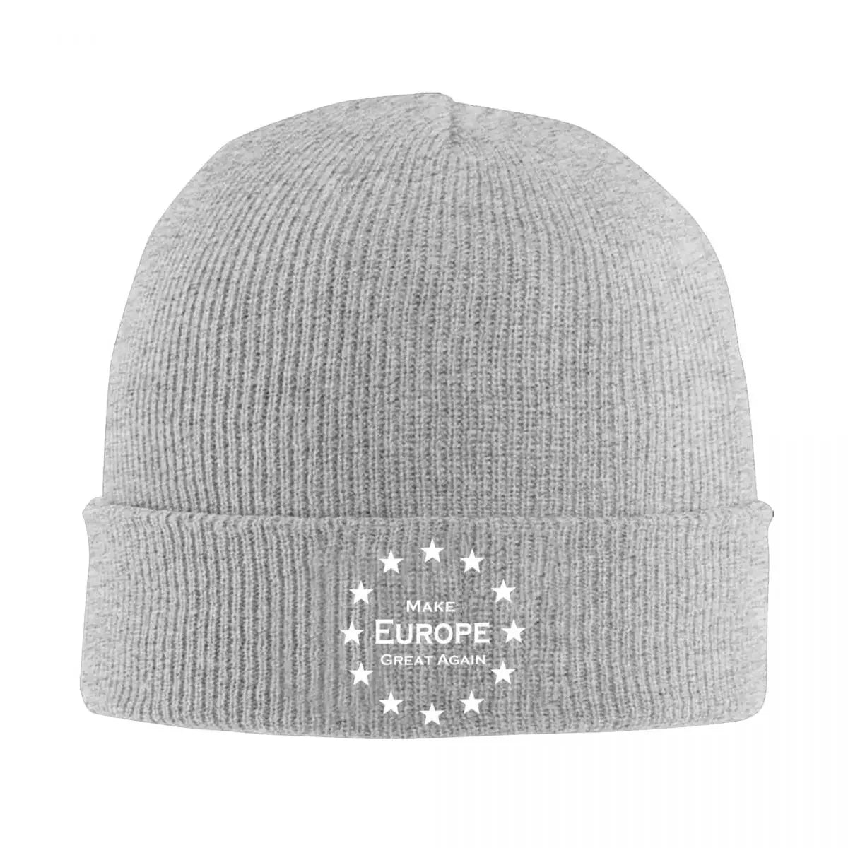 Make Europe Great Again Bonnet Hats Knitting Hat Female Male Vintage Warm Beanie Hats Autumn Gym Printed Cap