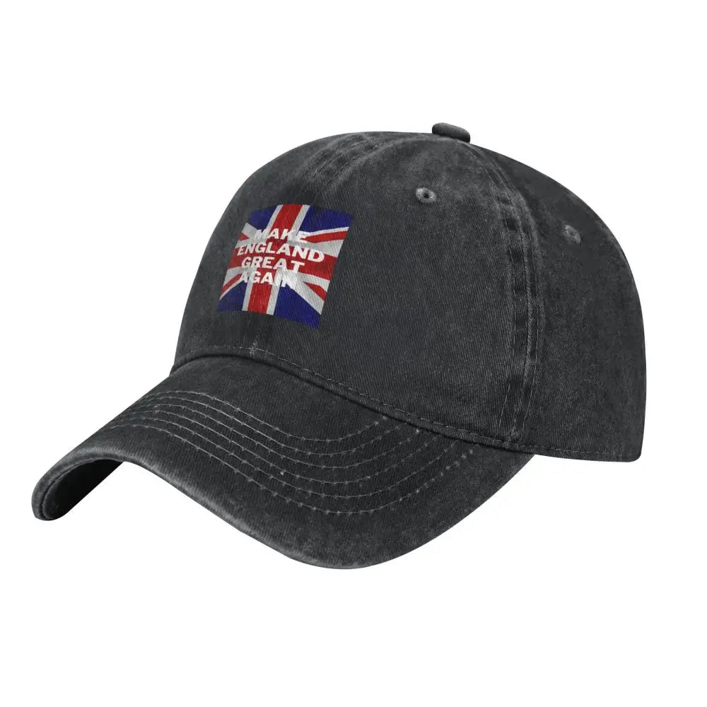 Make England Great Again Custom Retro Denim Washed Baseball Caps For Women Cowboy Sunscreen Hat Hip Hop Peaked Cap