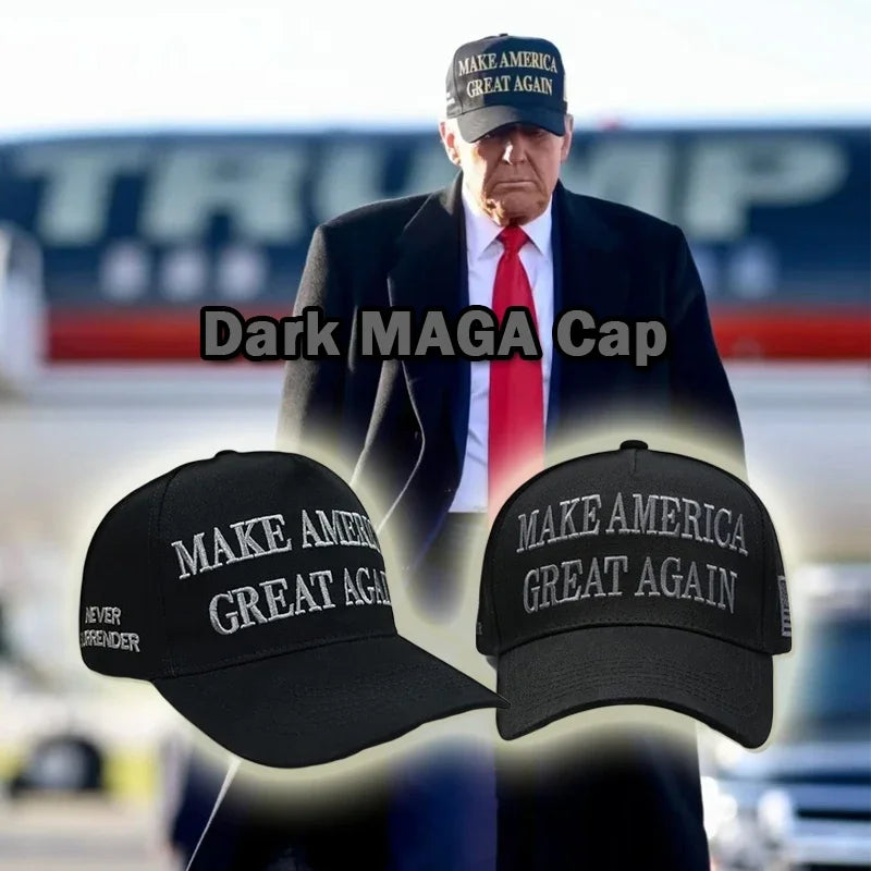 MAGA Cap Peaked Black Baseball Caps Make America Great Again Cosplay Hat US President Supporter Fans Peripherals Accessories