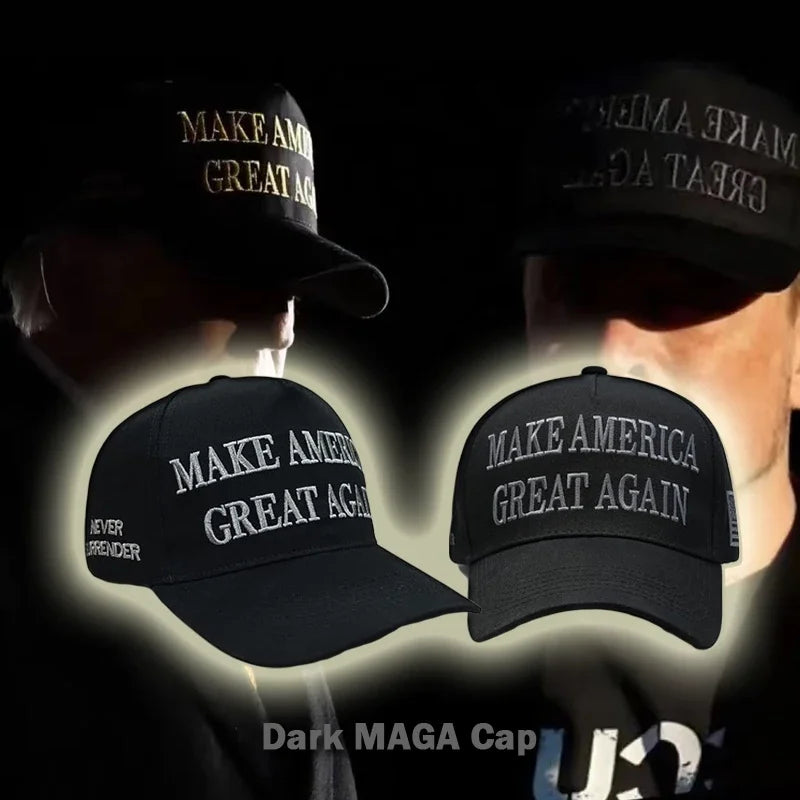 MAGA Cap Peaked Black Baseball Caps Make America Great Again Cosplay Hat US President Supporter Fans Peripherals Accessories