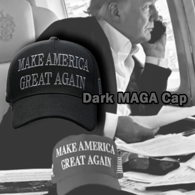 MAGA Cap Peaked Black Baseball Caps Make America Great Again Cosplay Hat US President Supporter Fans Peripherals Accessories